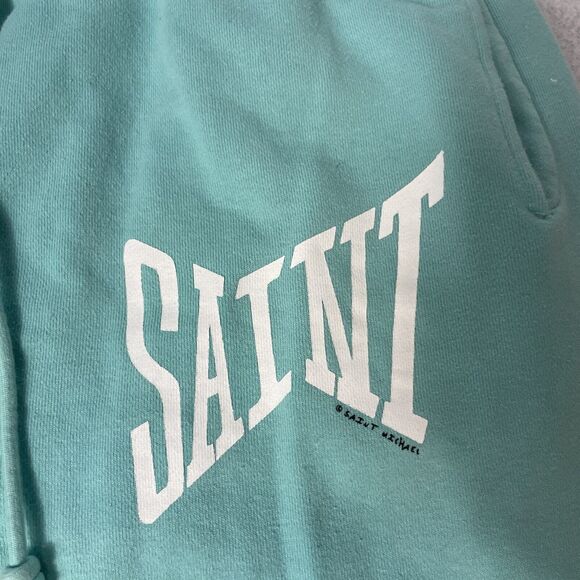 Saint Michael MX6 Logo Sweatpants Men’s Size‎ Medium Blue Joggers - Picture 3 of 9